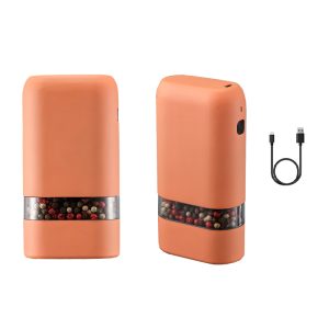 Kitchenware Stainless Steel Spice Grinder Automatic Rechargeable Mini Electric Salt and Pepper Grinder Set Pepper Mill Portable