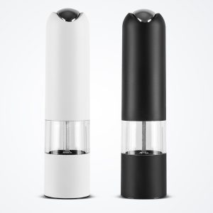 New ABS Plastic Electric Ceramic Salt and Pepper Grinder Salt Mill With LED Light