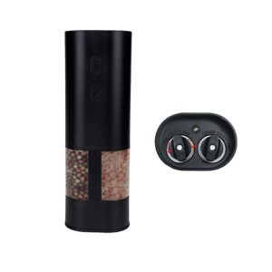 Battery Operation Plastic Black Color 2 in 1 Electric Salt and Pepper Grinder Salt and Pepper Mill With Blue Led Light