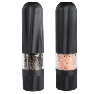 Automatic One Handed Operation Battery Operated Electric Kitchen Salt and Pepper Grinder with Light