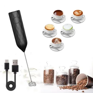 Factory Custom Automatic Stainless Steel Cappuccino Usb Rechargeable Electric Milk Frother Coffee Whisk