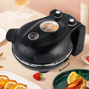 1200W 12inch Home Countertop Small Pizza Stone Oven Table Mini Terracotta Pizza Oven TKA Electric American Pizza Maker Machine