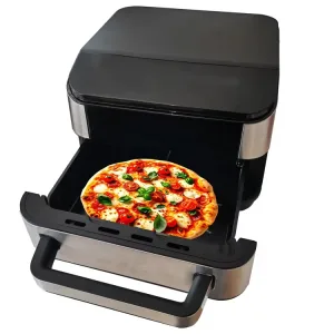 Air Fryer 4L Independent Cooking Zones 6 in 1 Digital LED Display Healthy Oil Double Free Fryer Pizza Oven Pizza Air Fryer