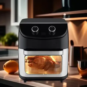 Mechanical Visible Large Capacity square 12L Multi-function Large Handle Air Oven