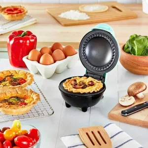 Mini Pie Quiche Maker Aqua Dual Non Stick Plates Mini Pie Maker with Dough Cutter