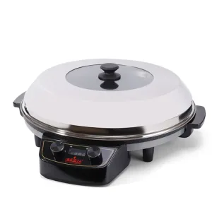 48cm Large Diameter 2200W Electric Injera Making Machine Injera Pan for Authentic Ethiopian Dishes Crepe Pita Chapatti Dosa Use